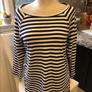 Leith Nautical Striped Shirt Sz S